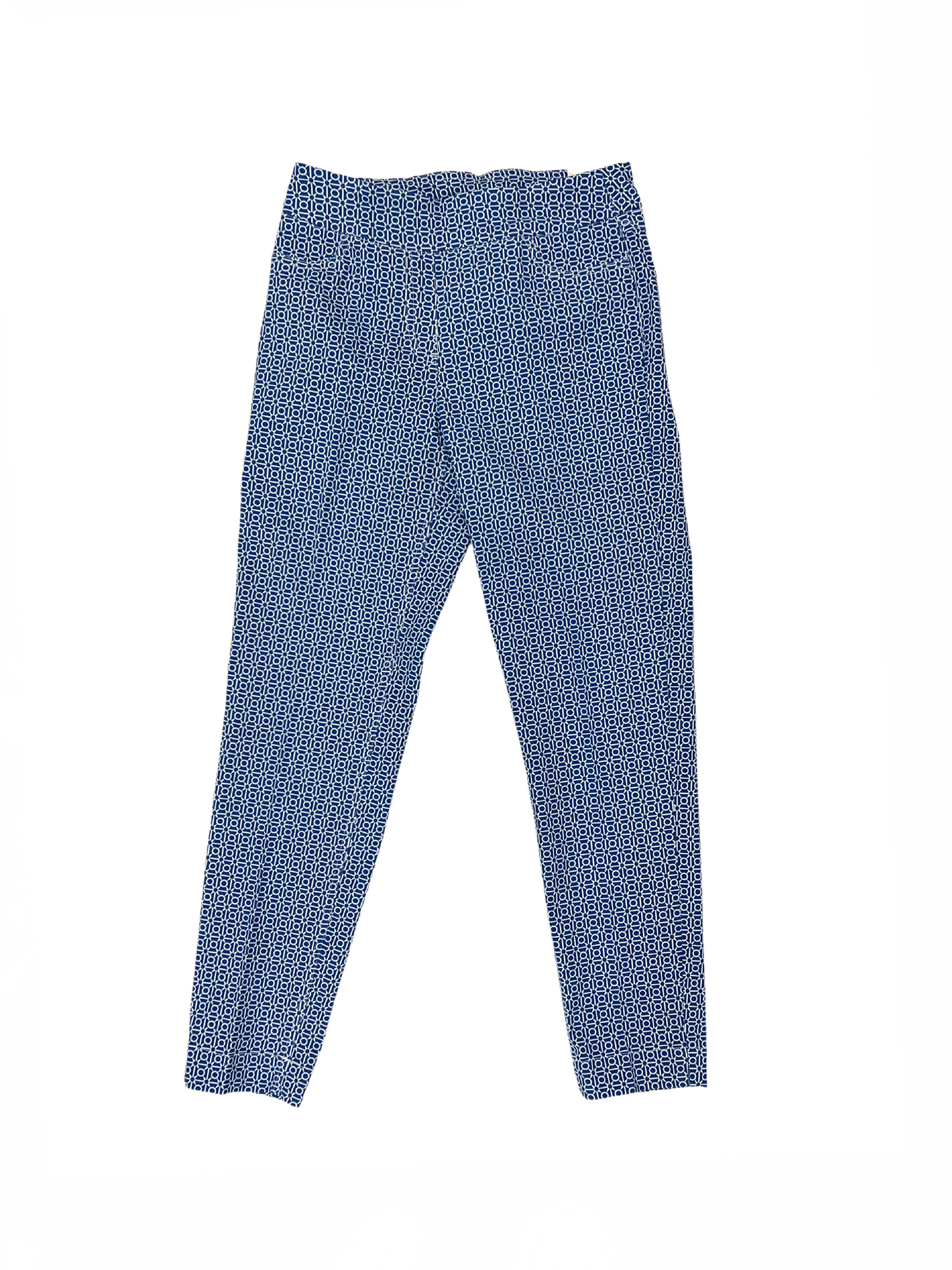 Pull-On Ankle Pant Blue Print