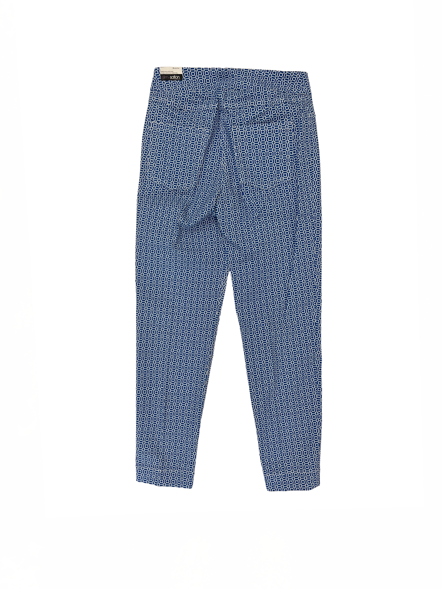 Pull-On Ankle Pant Blue Print