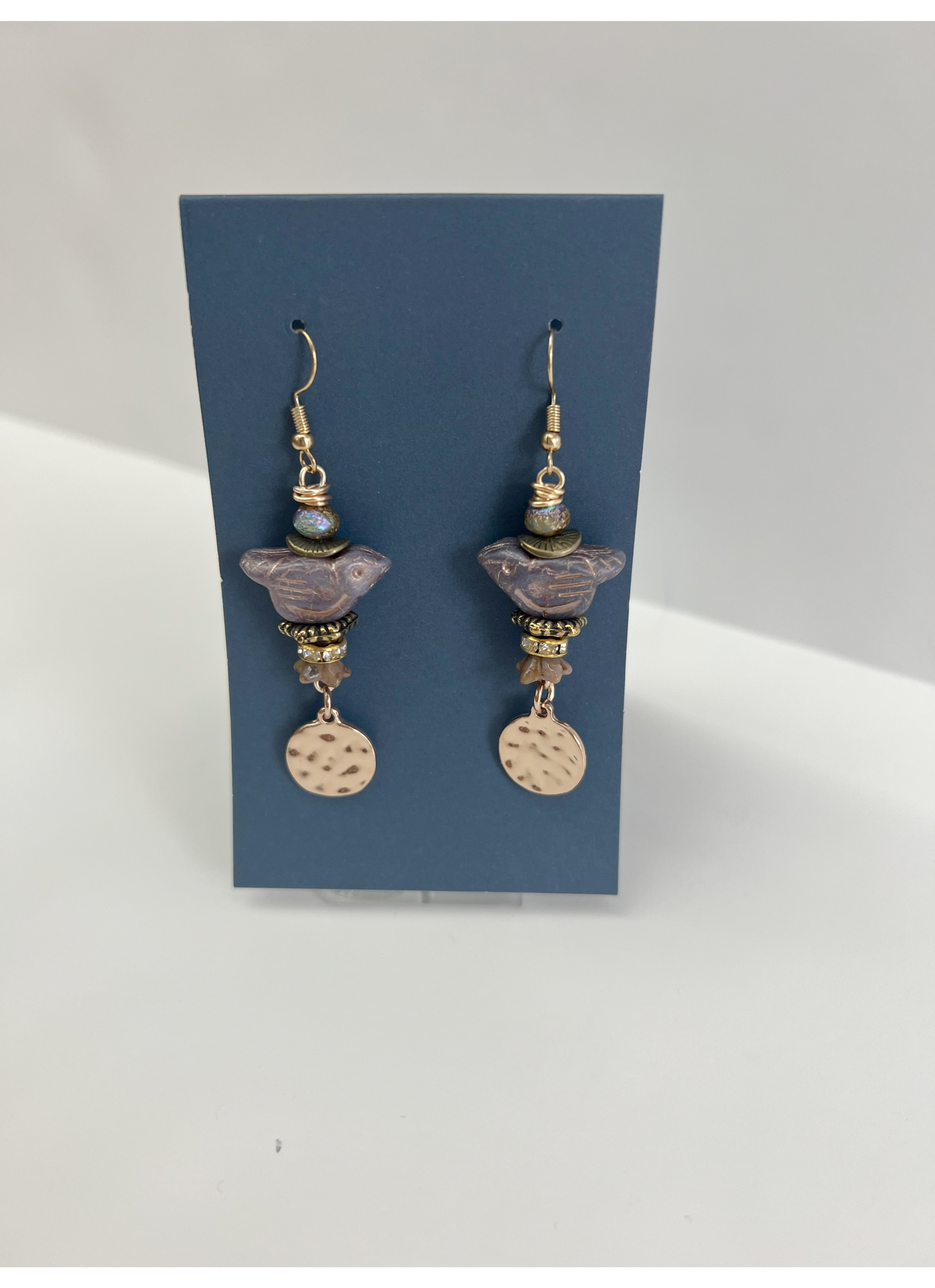 Gold and Birds Earrings