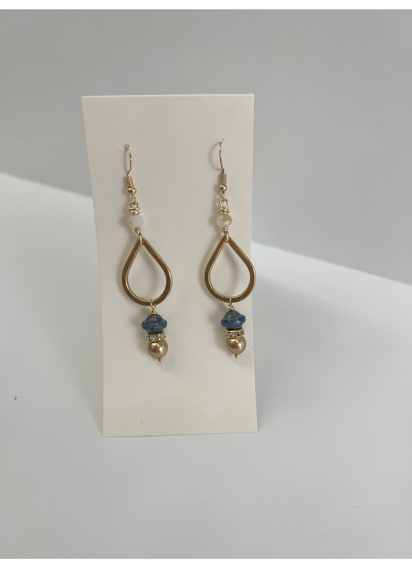 Gold Bead Drop Earring
