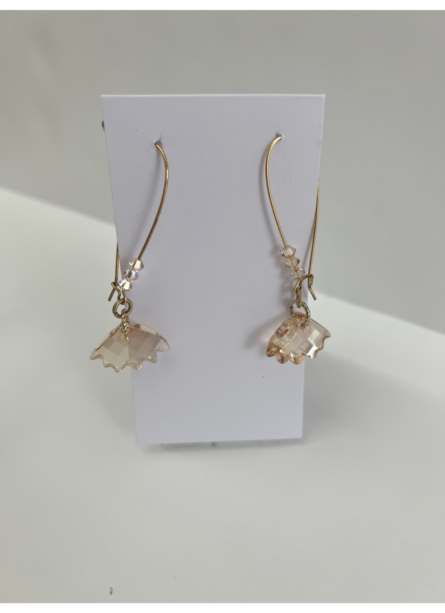 Warm Cream Gold Drop Earring