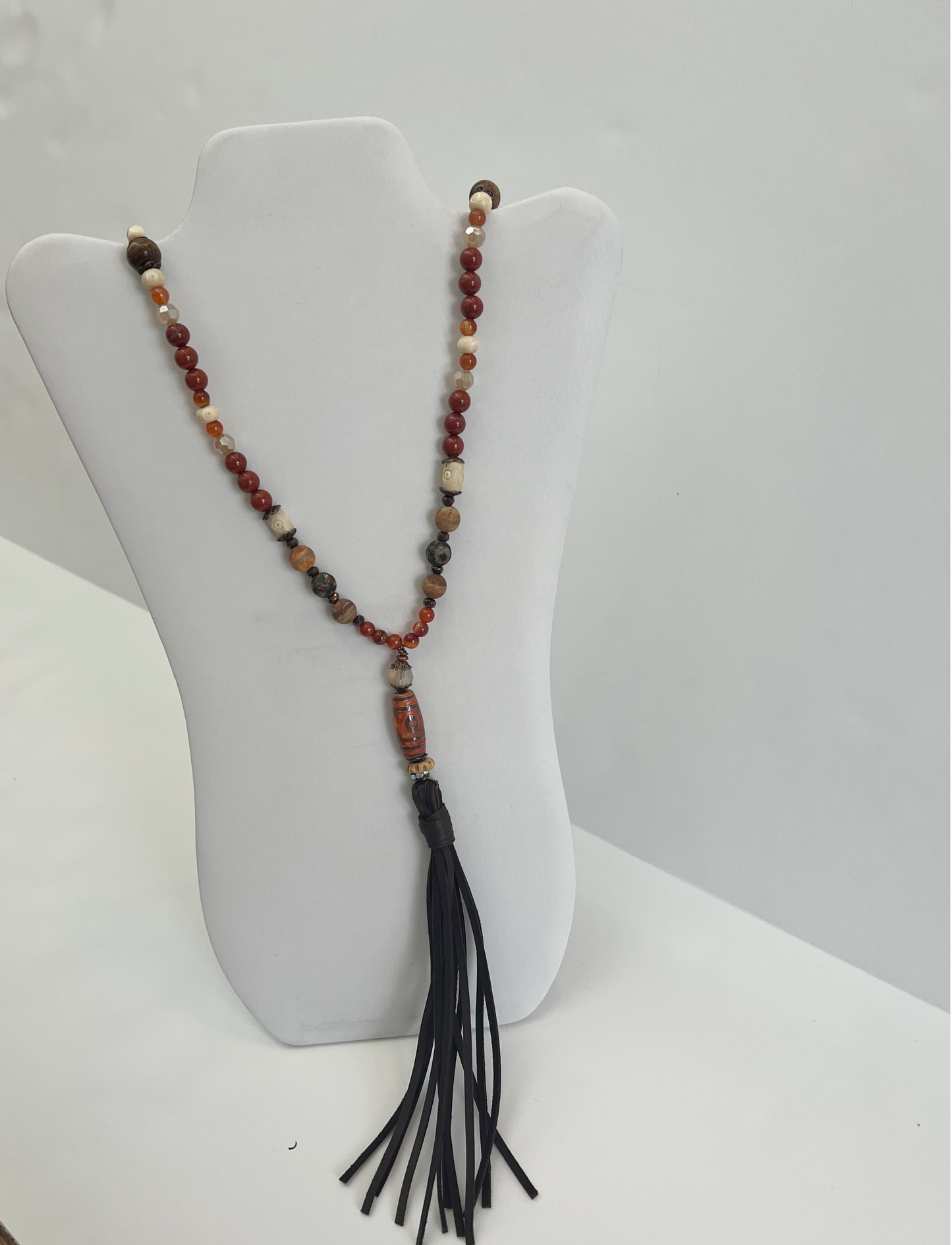 Beaded Tassel Necklace