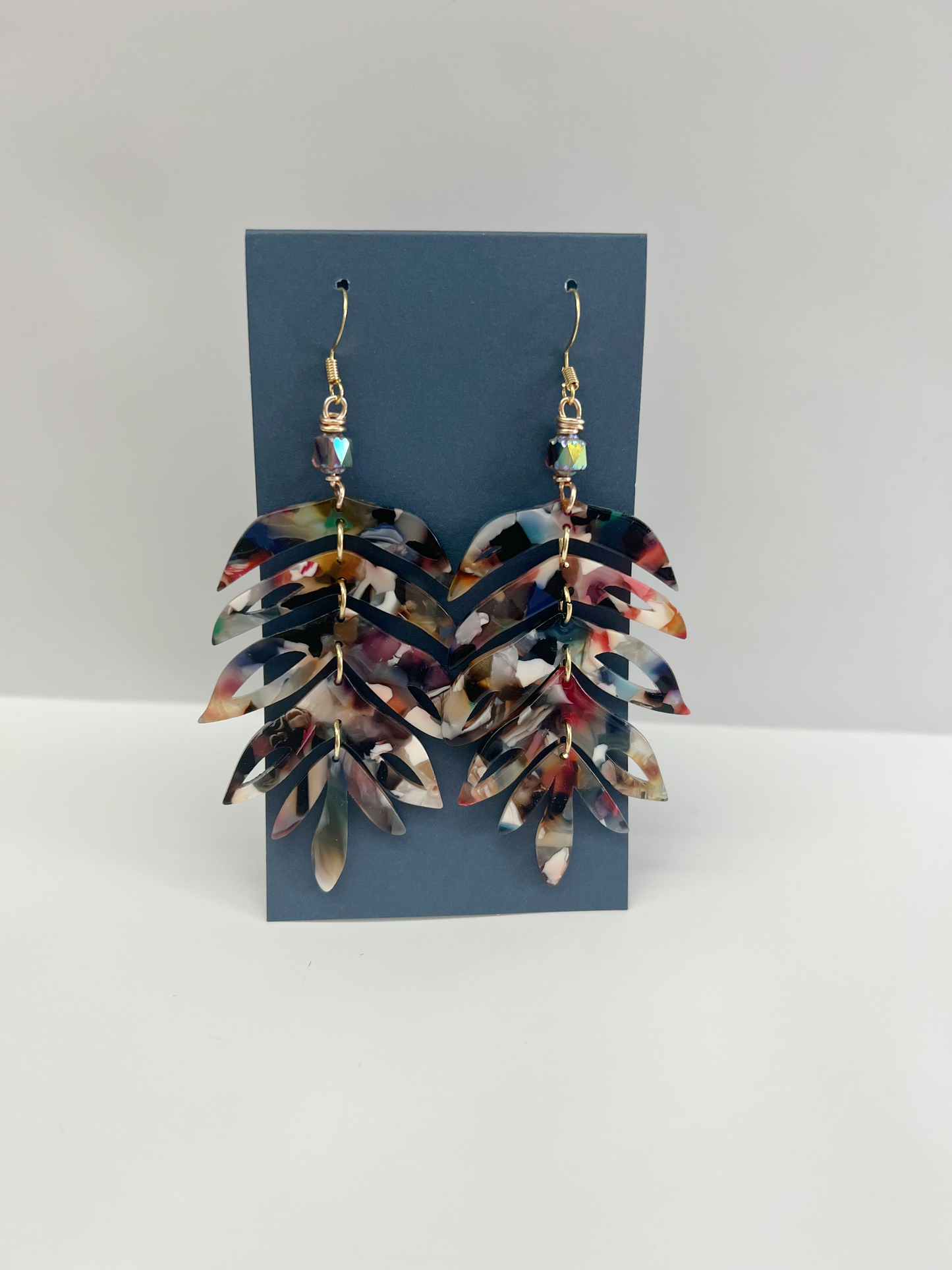Multi Palm Leaf Earring