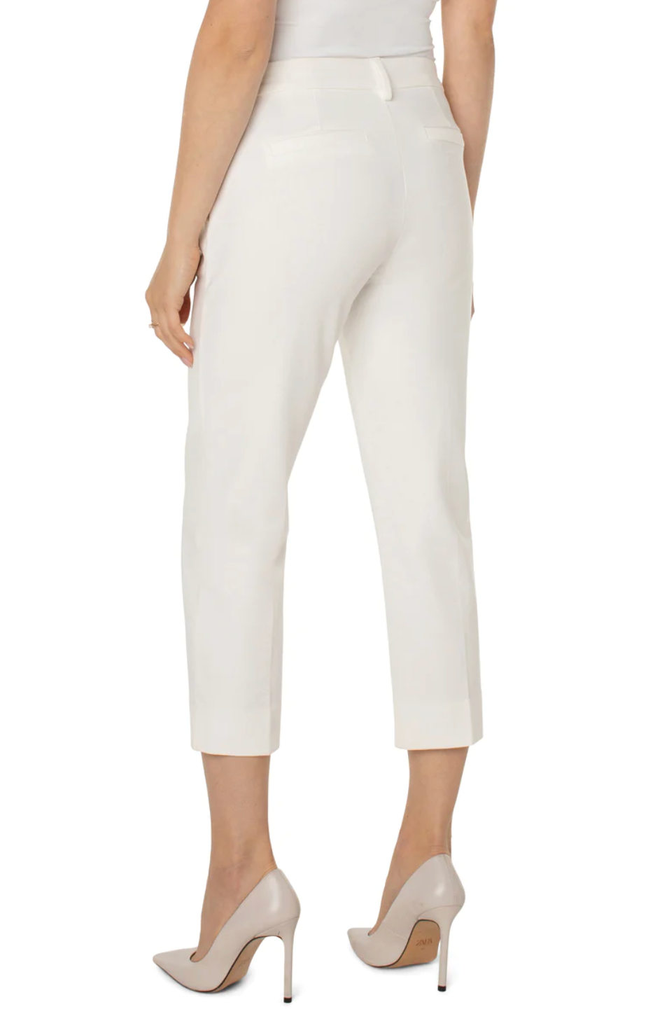 Kelsey Knit Crop Trouser Vintage White