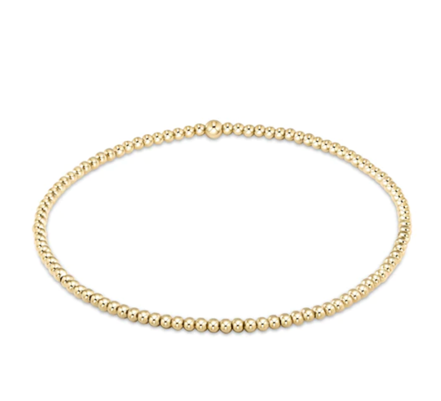 Classic Gold 2MM Bead Bracelet