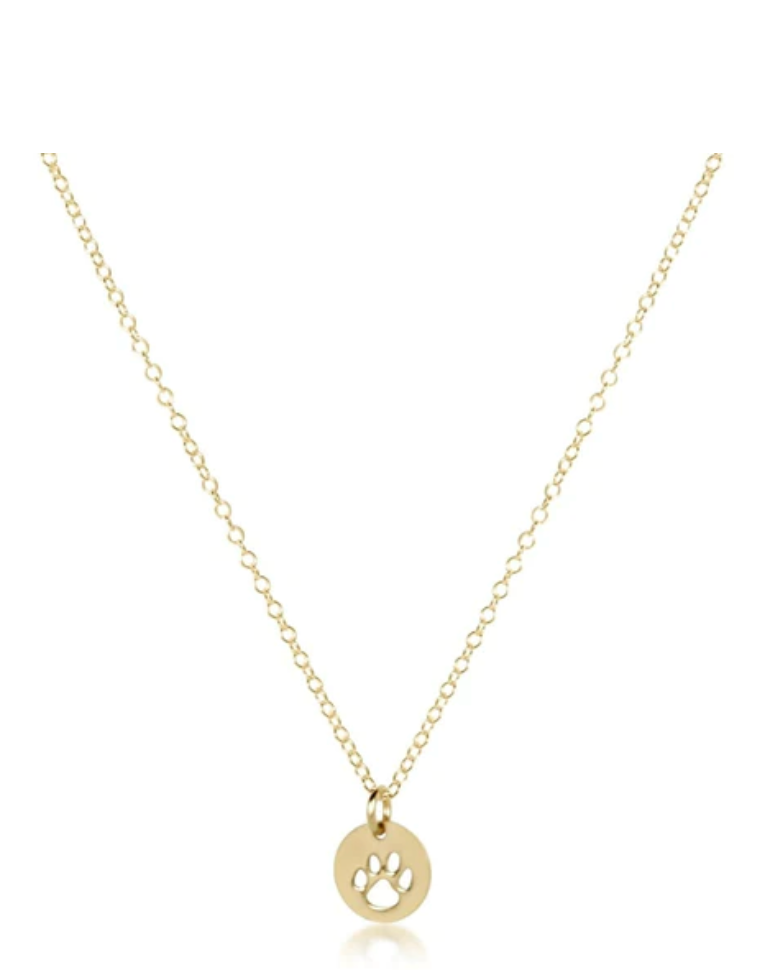 16" Necklace Paw Disc