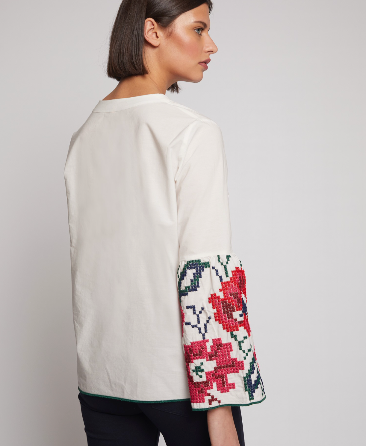 Tilda Blouse Embroidered Poplin