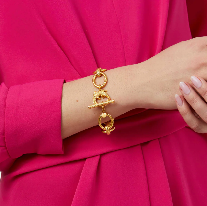 Alligator Link Bracelet-Gold