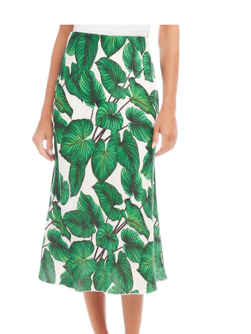 Bias Midi Skirt Print