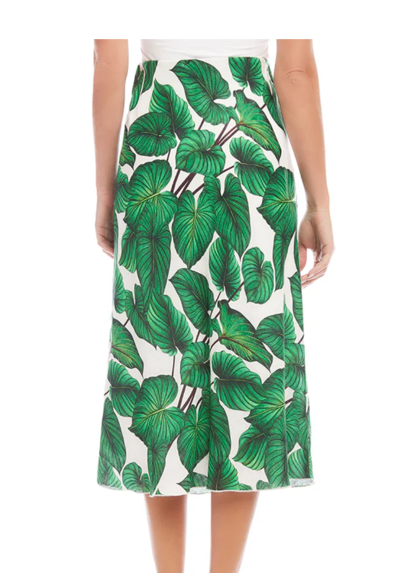 Bias Midi Skirt Print