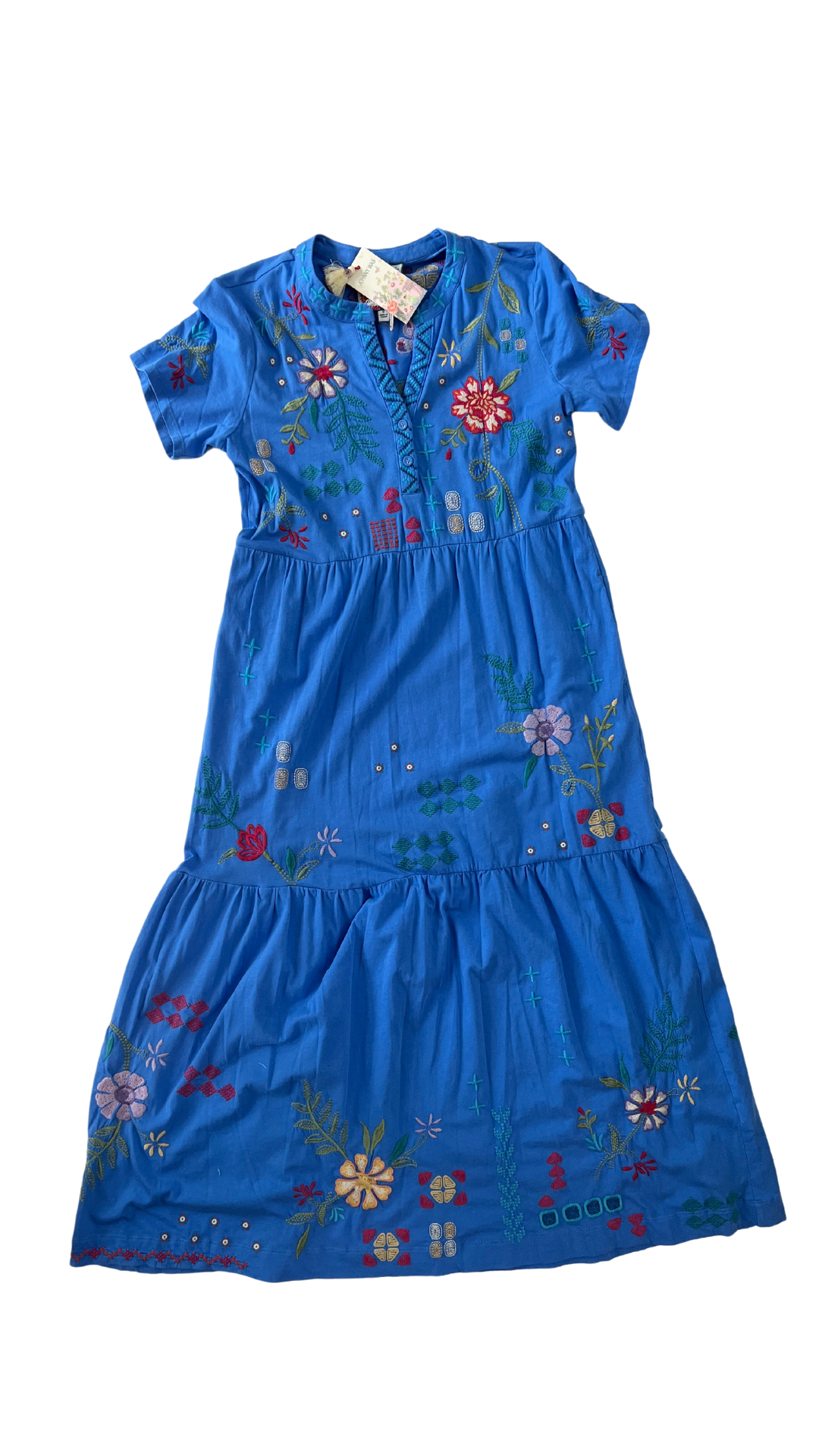 Katie Henley Tiered Knit Dress Ultramarine