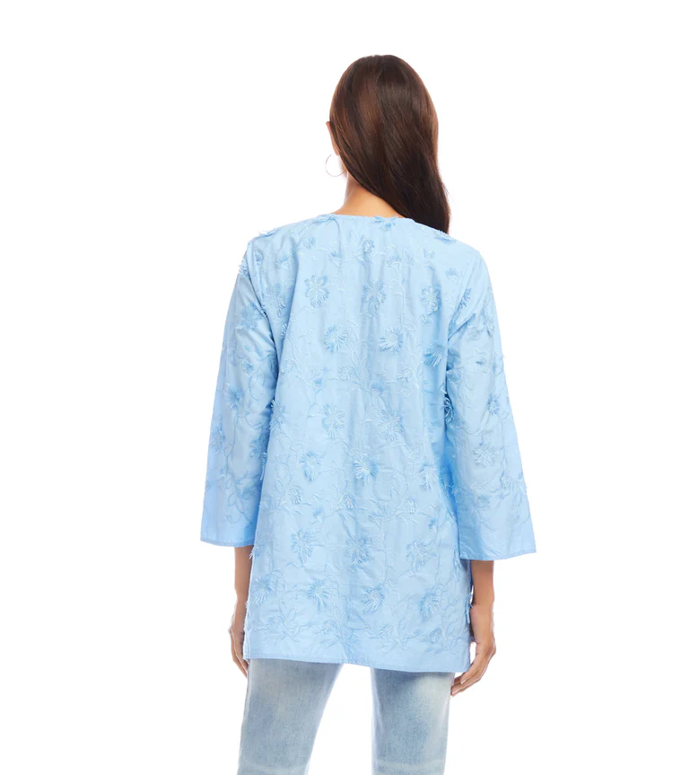 Embroider Tunic Lake Blue