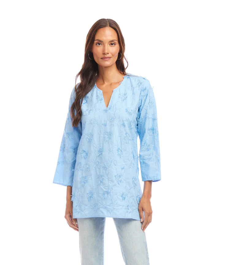 Embroider Tunic Lake Blue