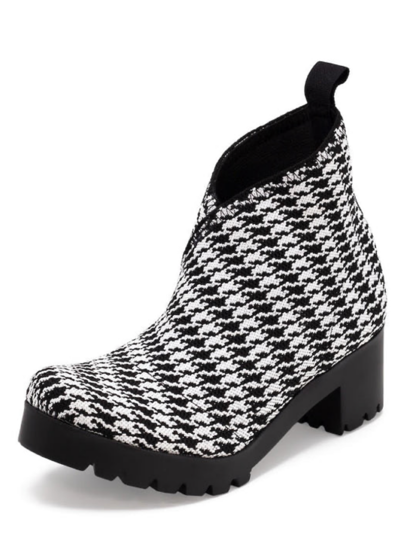 Upper Monterey Boot Black/White Houdstooth