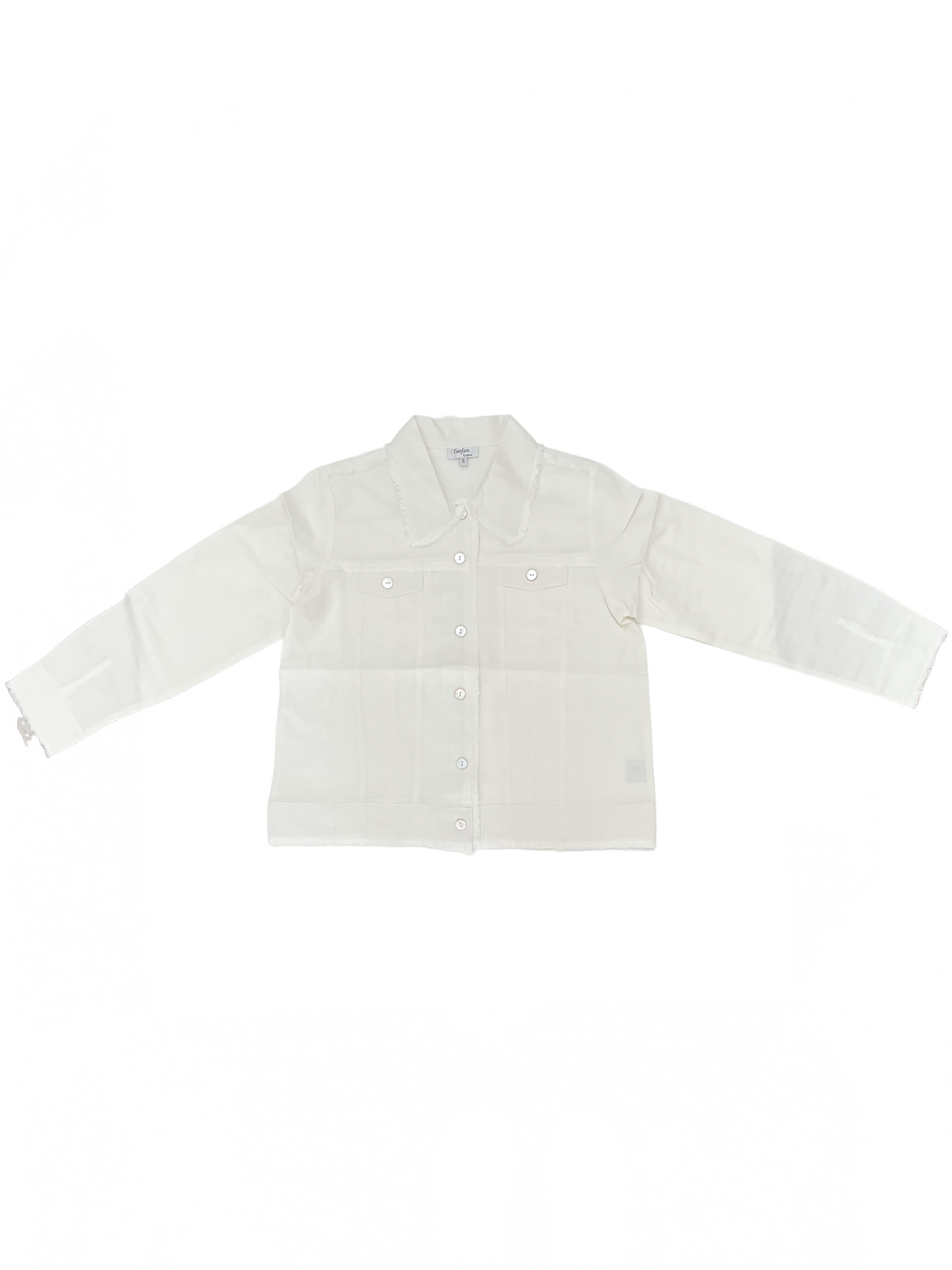 Jean Jacket with Fringe White