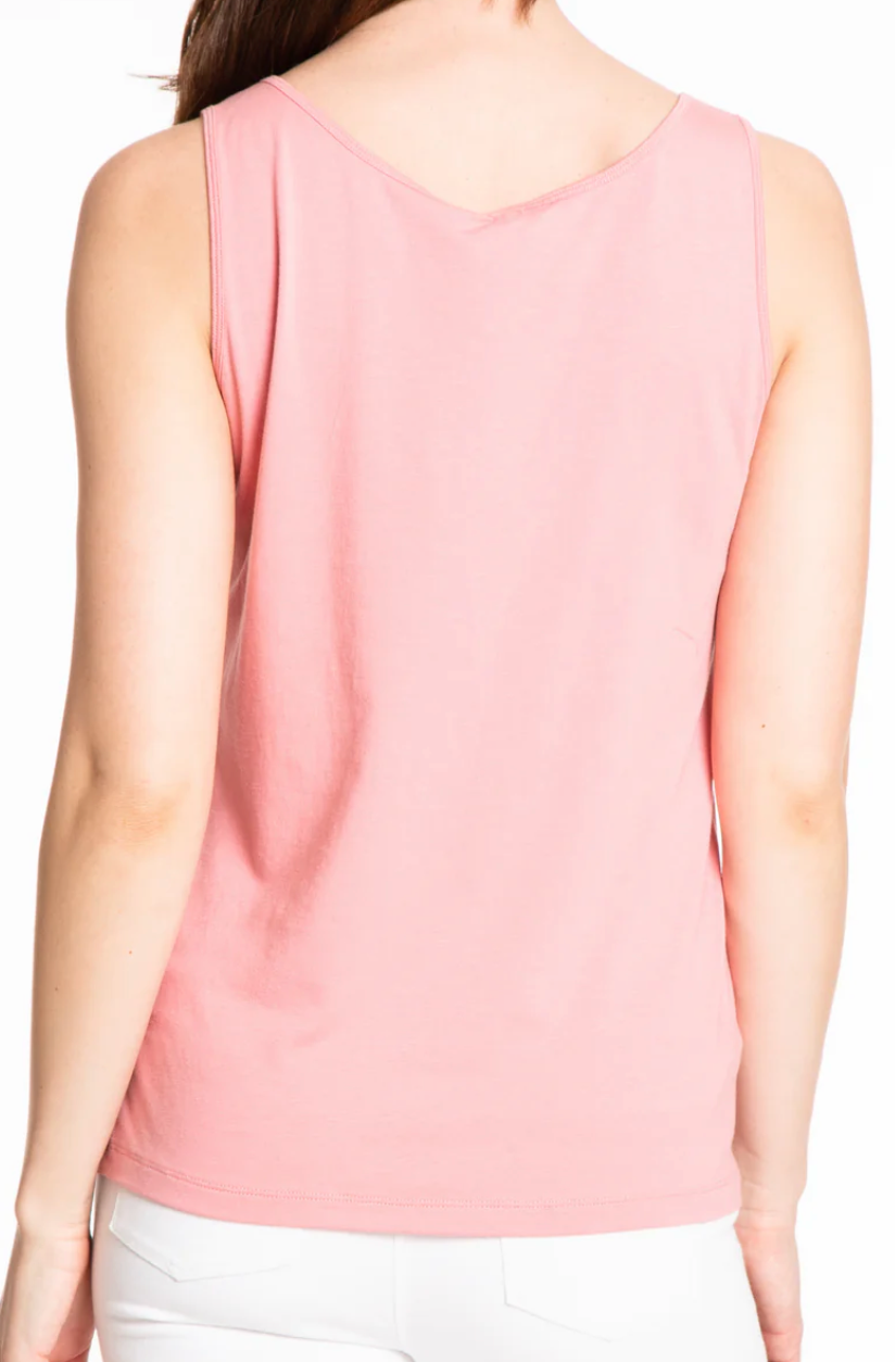 Double Scoop Neck Tank Strawberry
