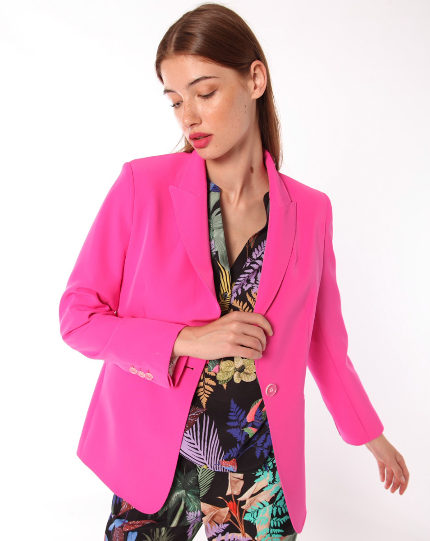 Katrina Fucsia Crep Jacket