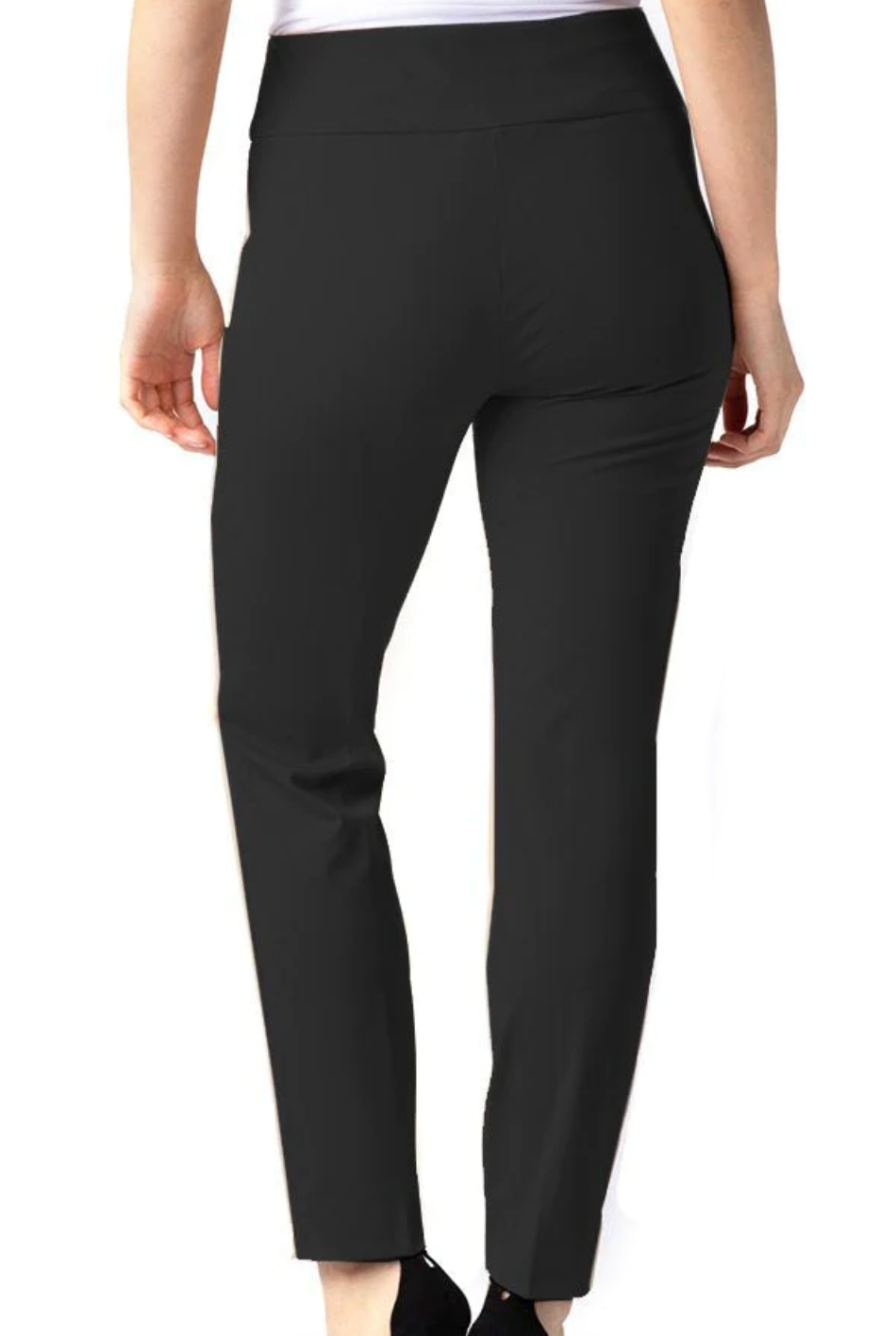 Wide Band Waist P/O Ankle Pant Black
