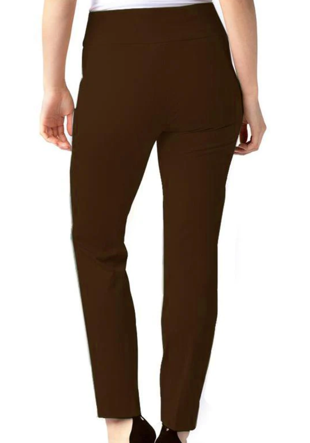 Wide Band Waist P/O Ankle Pant Chocolate