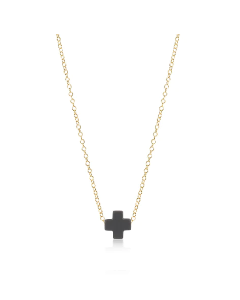 16" Necklace Gold-Sig Charcoal