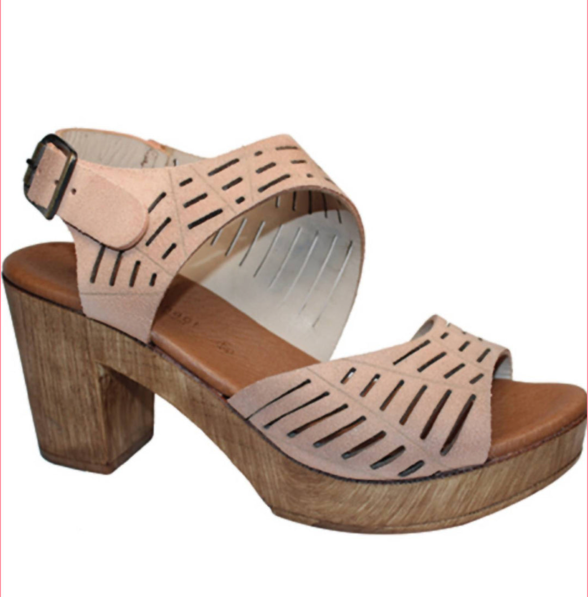 Eliza Open-Toe Clog Cream