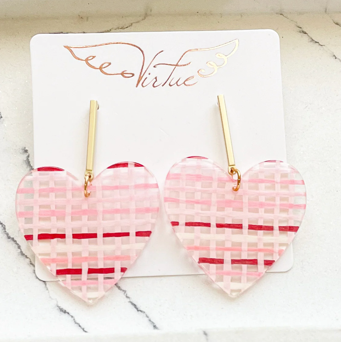 Bar Post w/Acrylic Heart Post