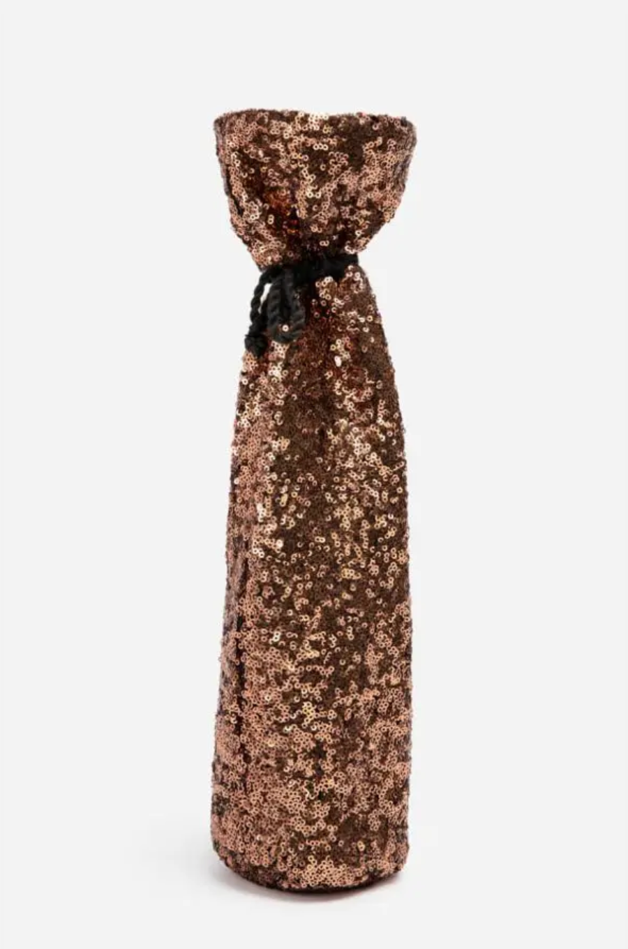 Gold Holiday Sequin Wine Tote