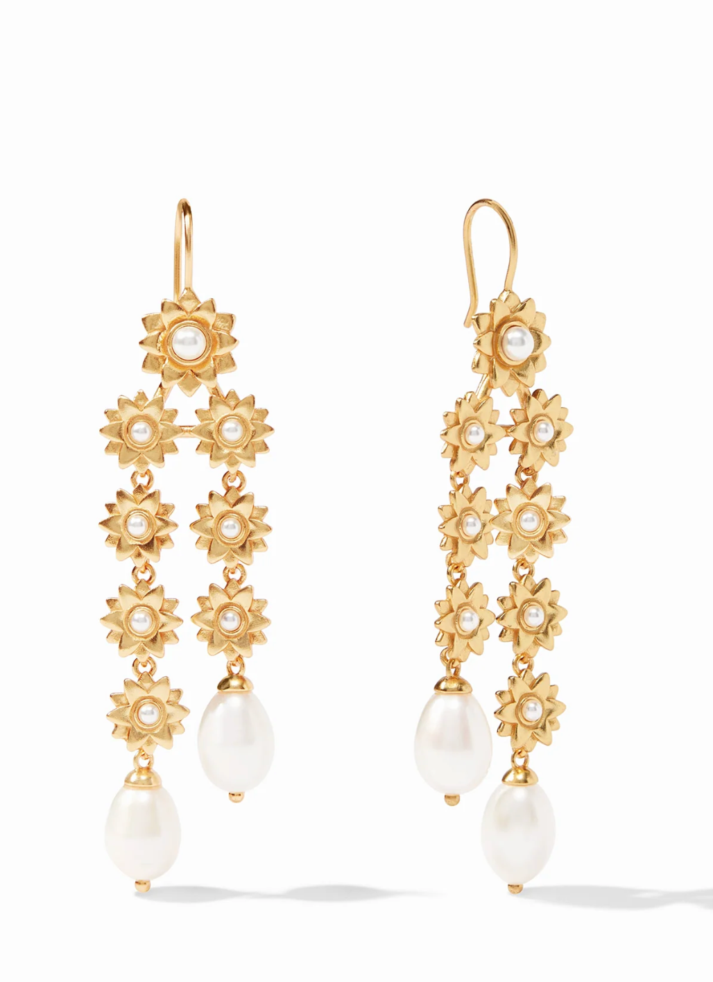 Flora Chandelier Earring Gold Pearl