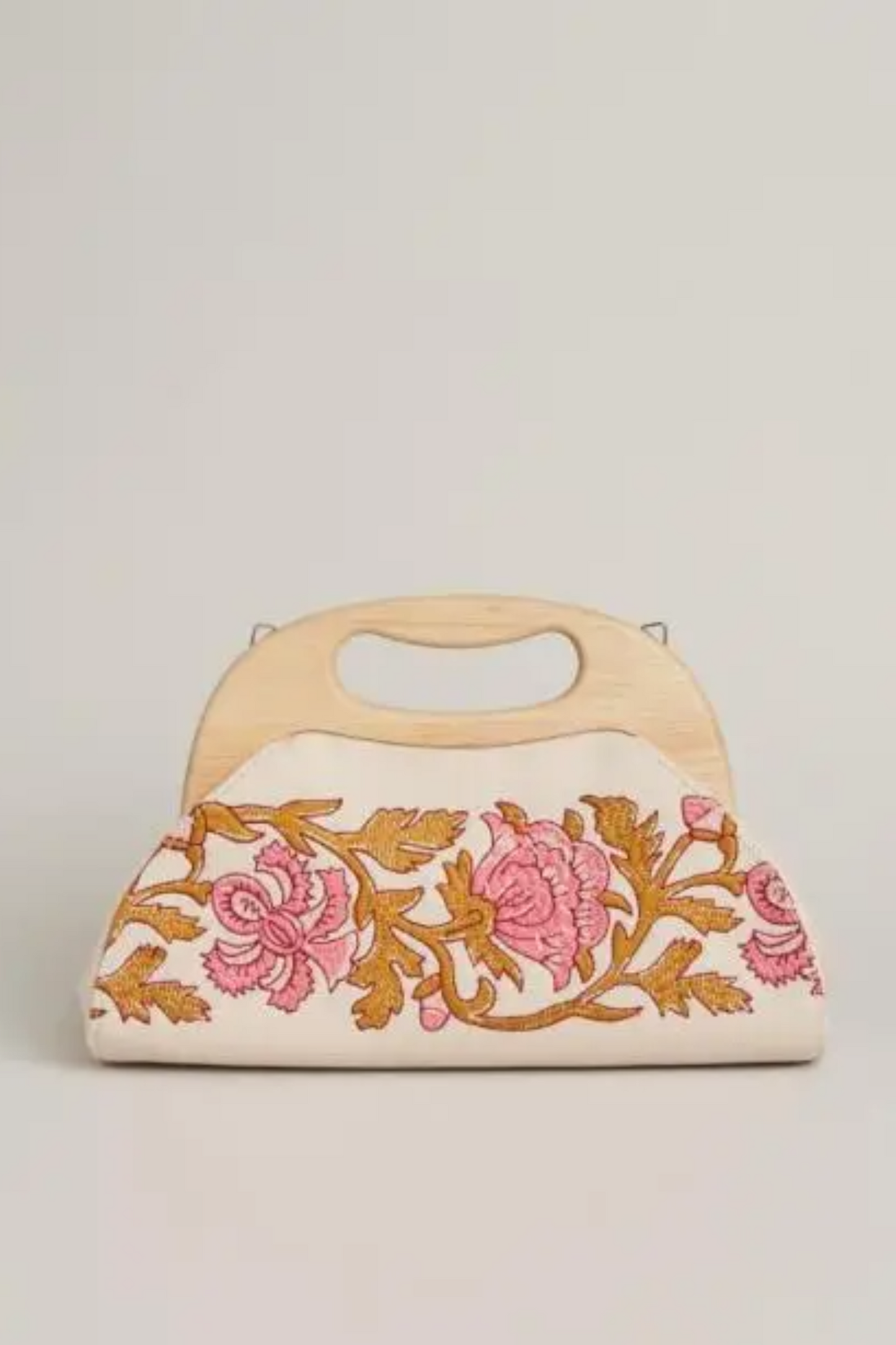 Miranda Clutch Pepper Hall Woodblock Floral