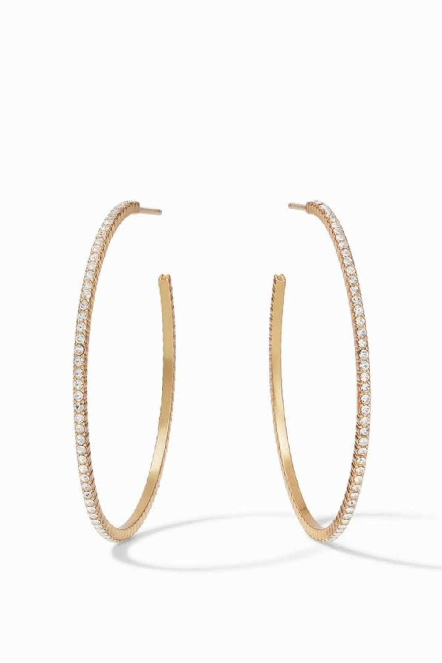 Windsor Hoop Gold Crystal Medium