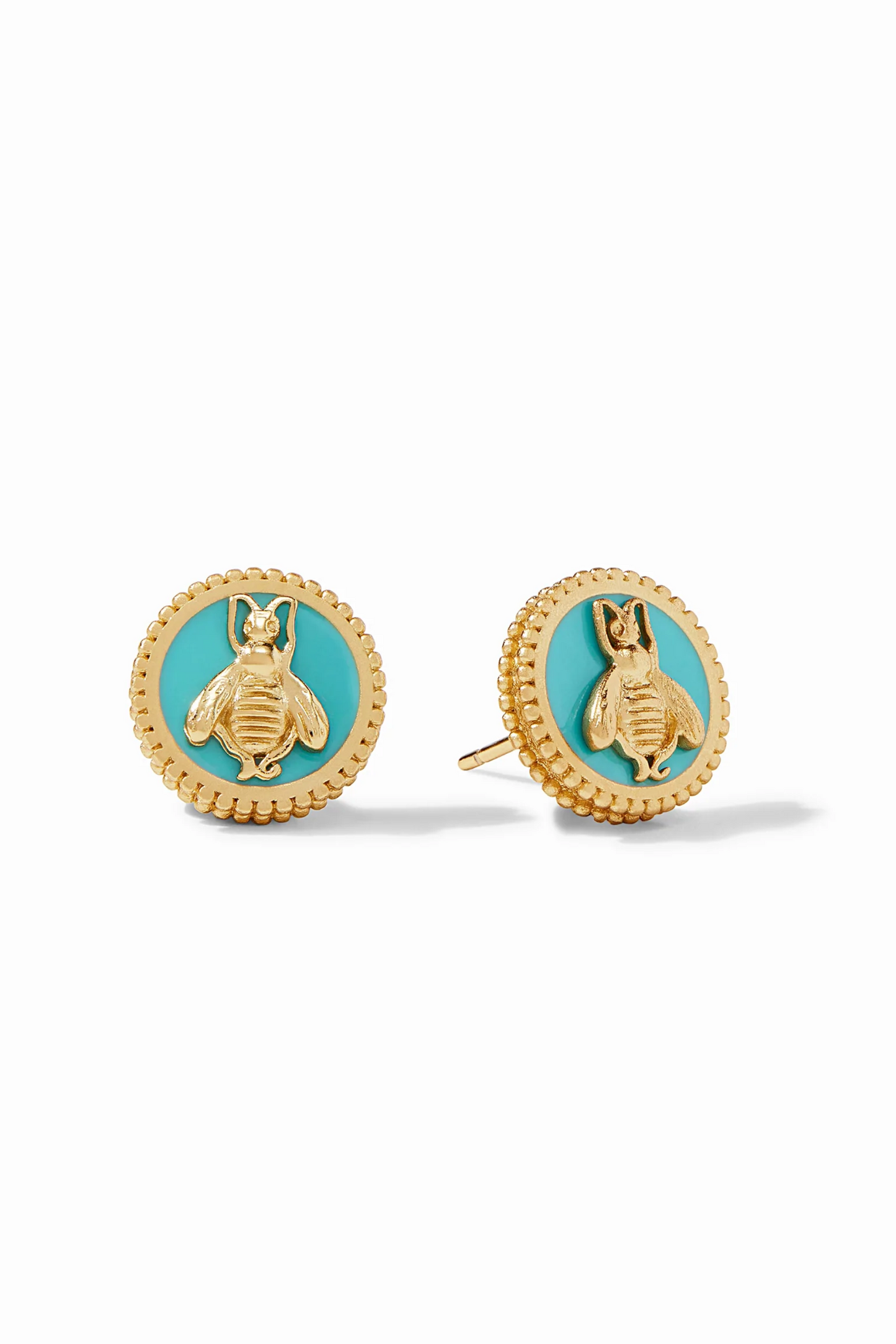 Bee Cameo Stud-Bahamian Blue