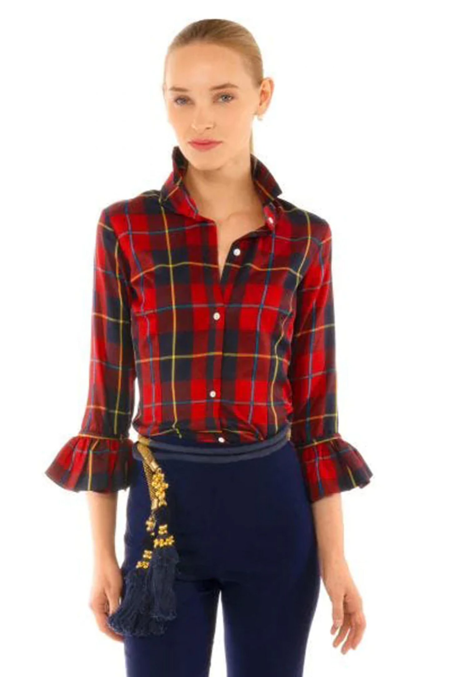 Priss Blouse-Duke of York Red/Multi