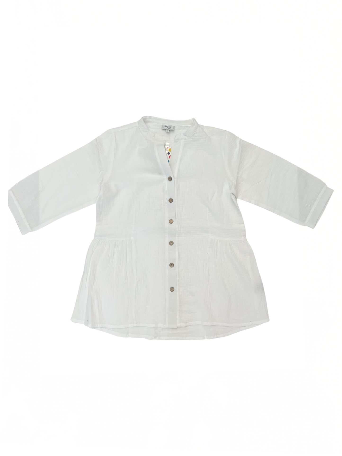 Side Pintuck Detail Shirt White