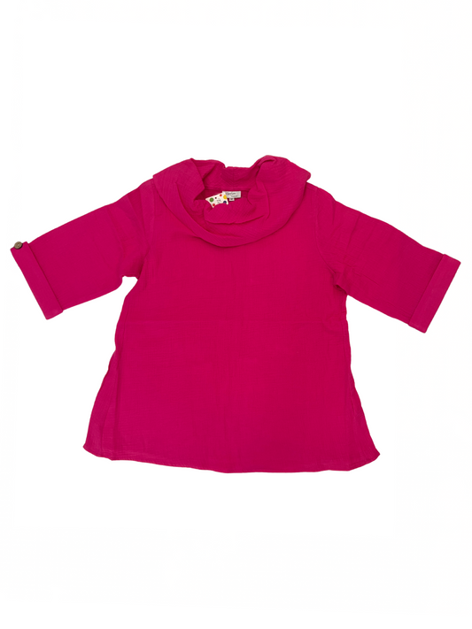 Cowl Neck Tunic Fuchsia