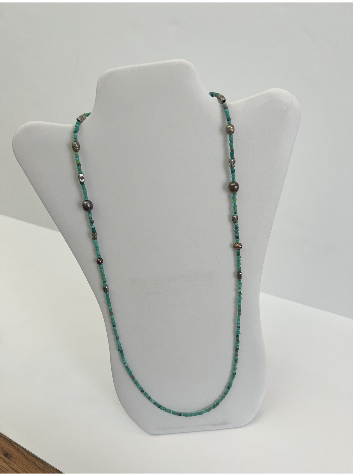 long beaded necklace