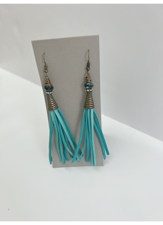 Blue Tassel Earring