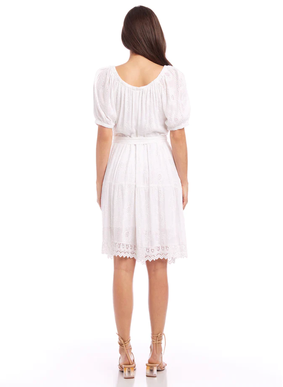 Puff Sleeve Dress Off White