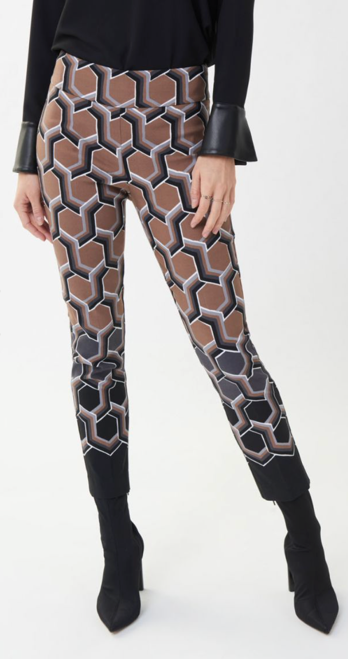 Patterned P/U Pants Black/Multi