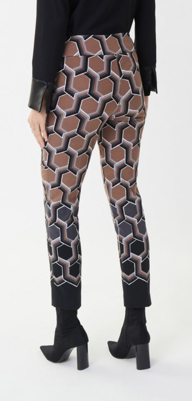 Patterned P/U Pants Black/Multi