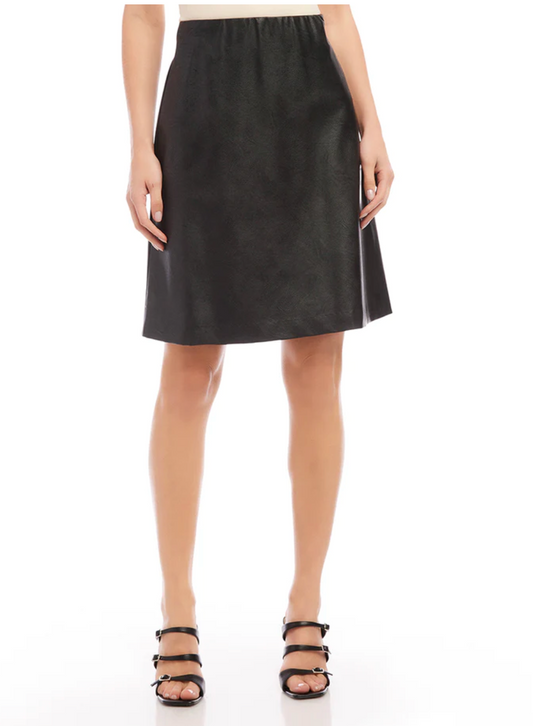 Vegan Leather Skirt Black