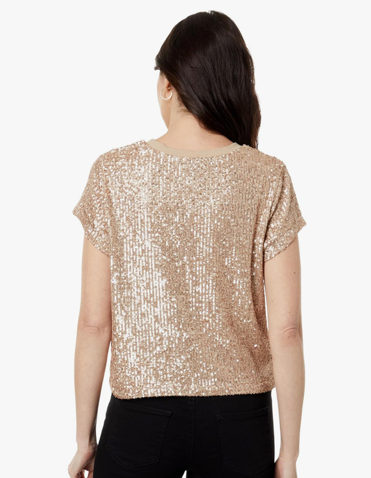 Sequin Blouse Champagne