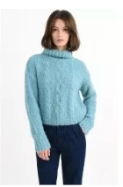 Ladies Knitted Sweater Ice Blue