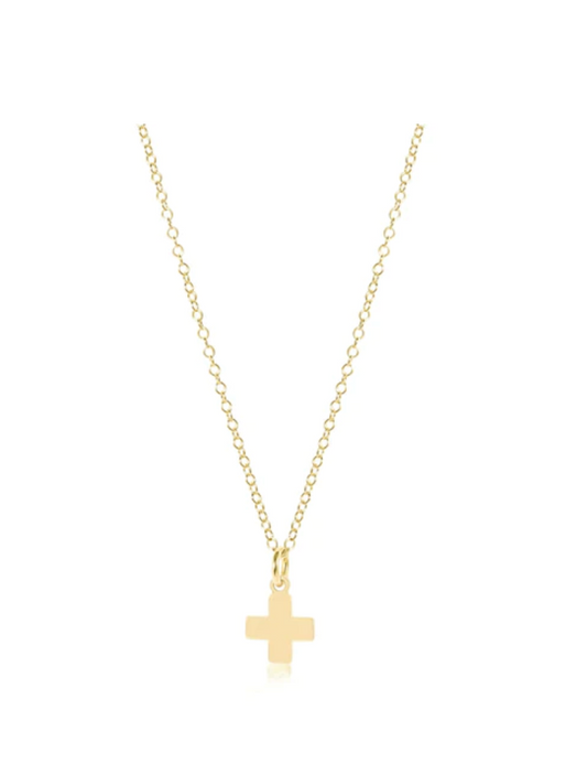 16" Necklace Gold Signature Cross Gold