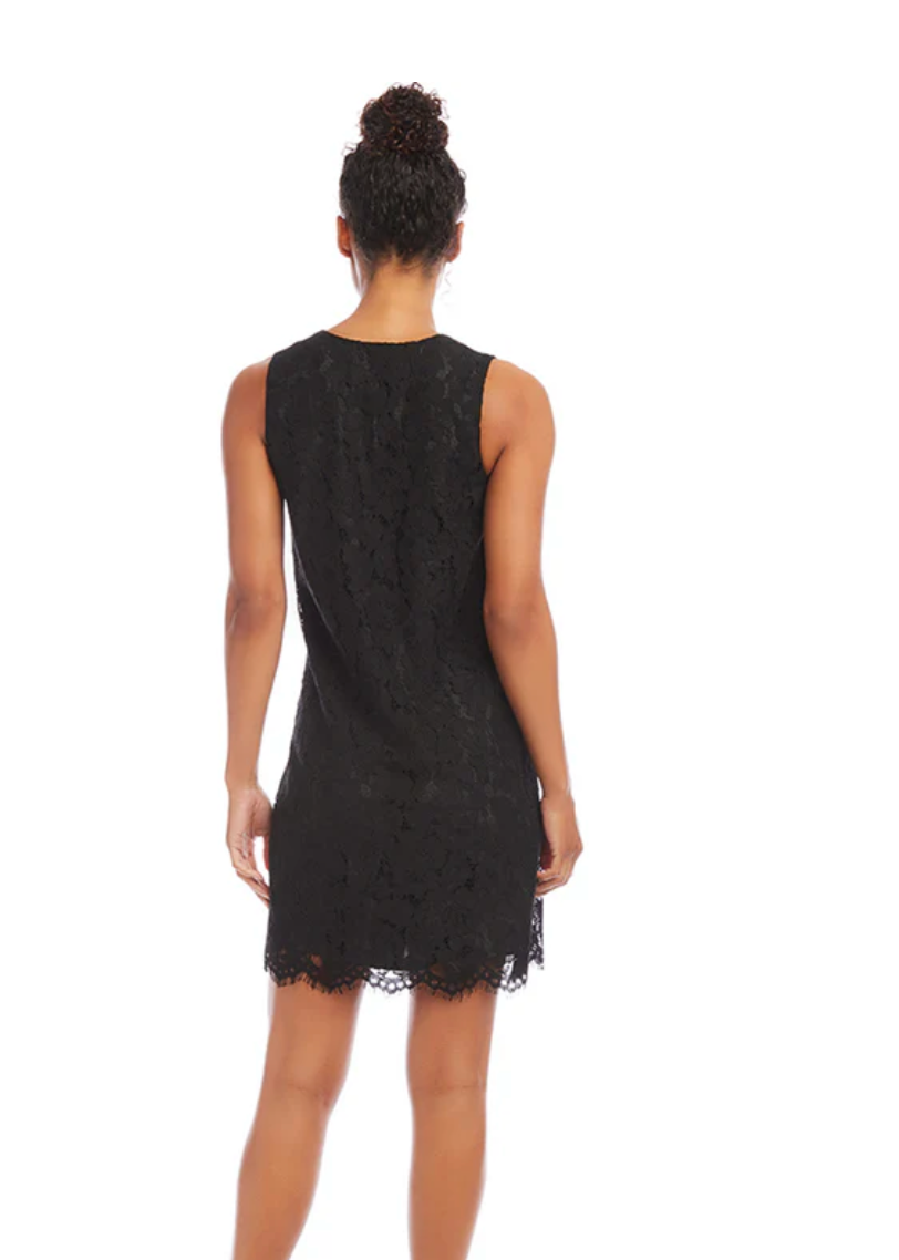 Lace Shift Dress Black