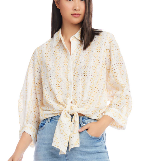 Tie Front Top Daisey