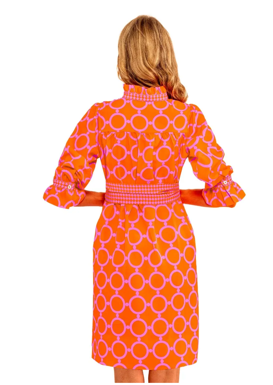 Outta Sight Dress-Dip & Dot Pink/Orange