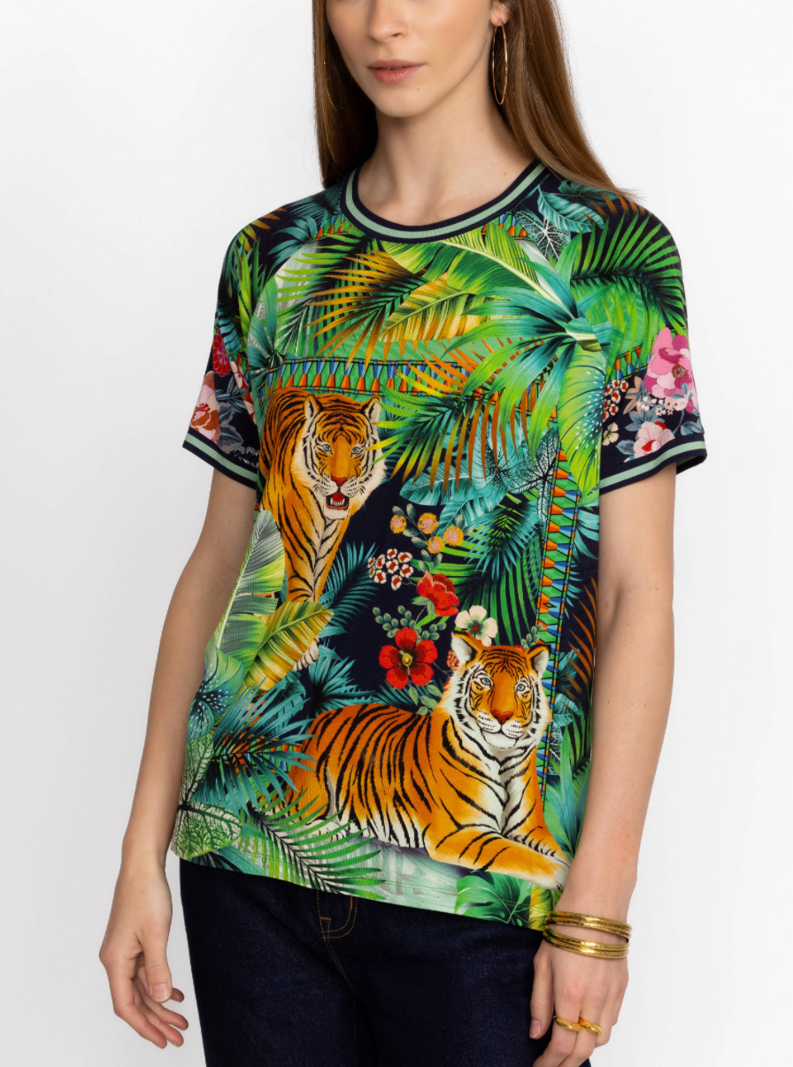 The Janie Favorite Raglan Tee-Tigres