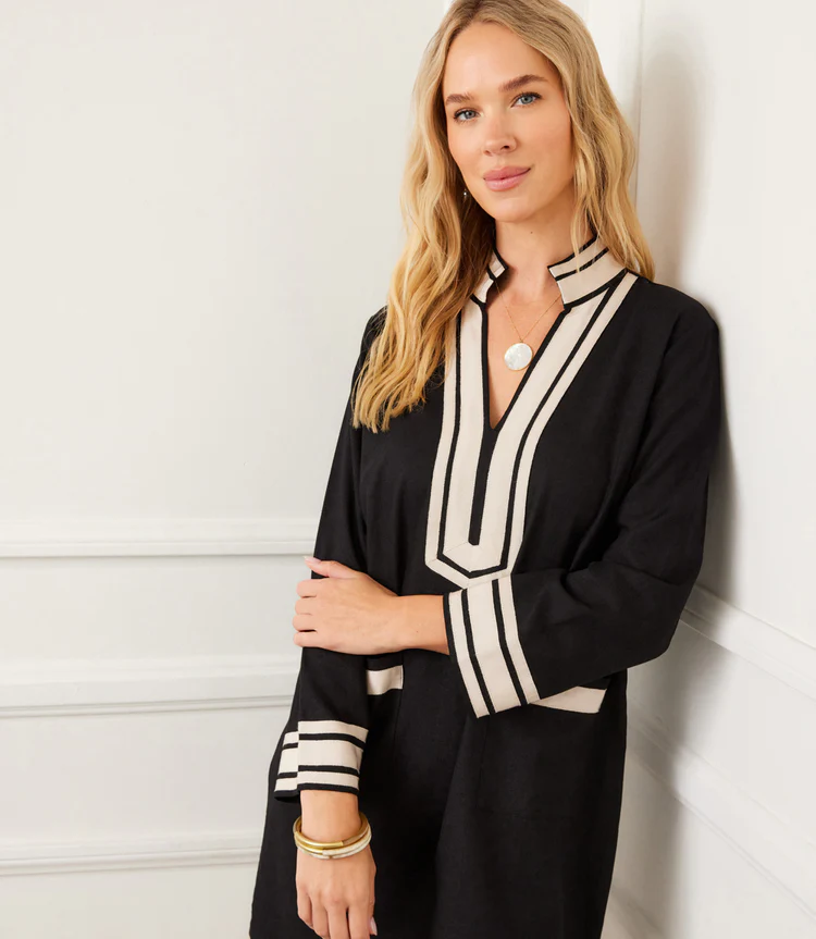 Mykonos Dress Black/Tan