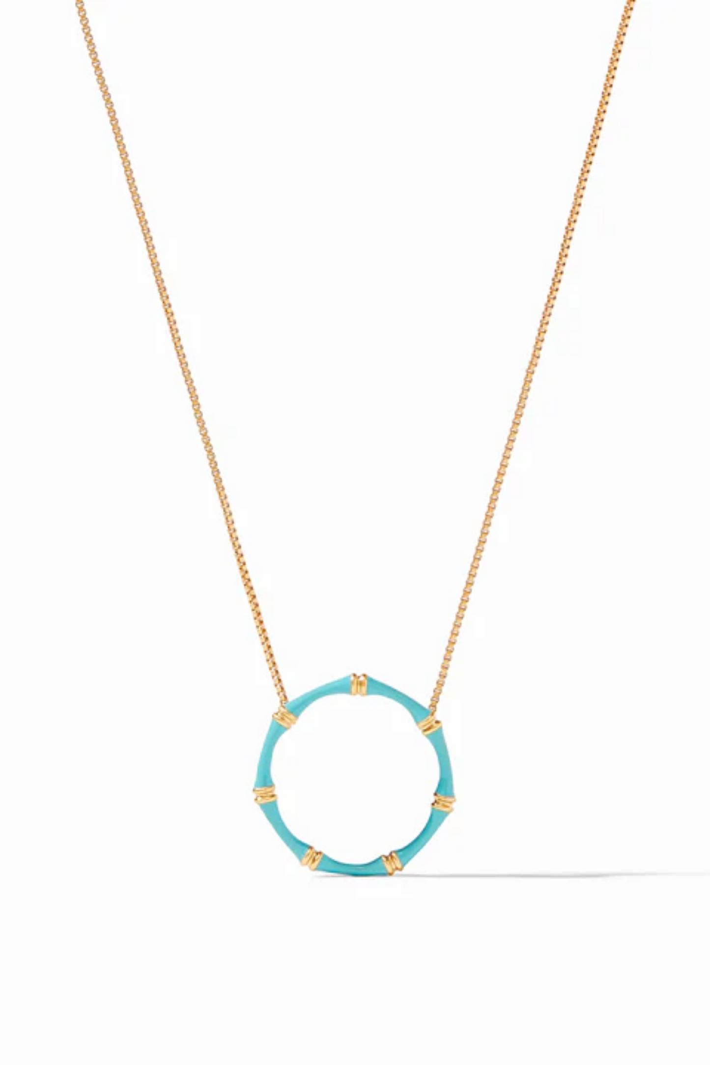 Bamboo Delicate Necklace - Bahamian Blue