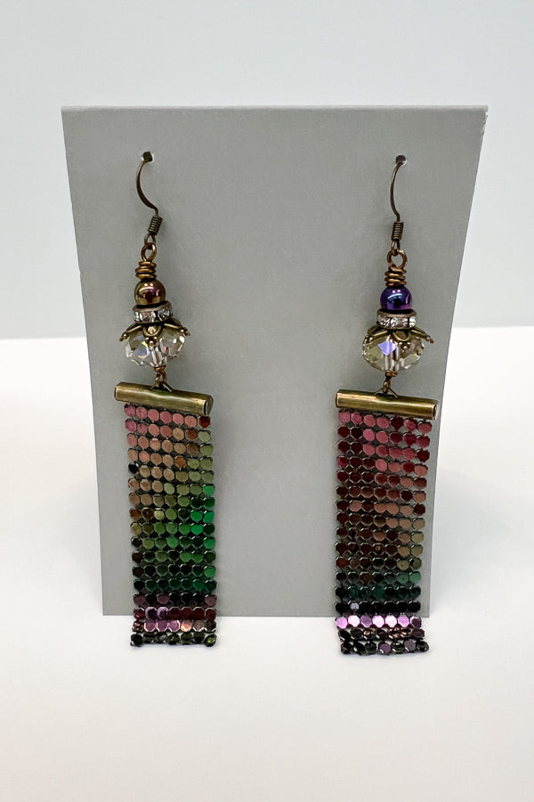 Iridescent Bead Detail Earrings